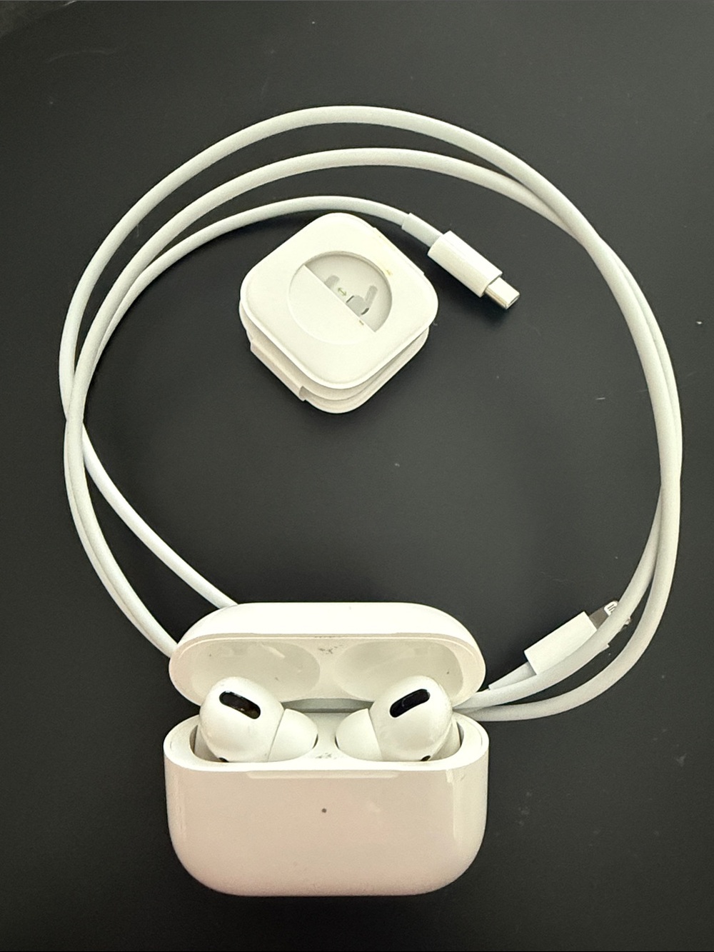 White Wireless Apple AirPods Pro with Charging Case